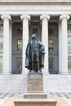 20110313-145 Treasury Department with Albert Gallatin statue